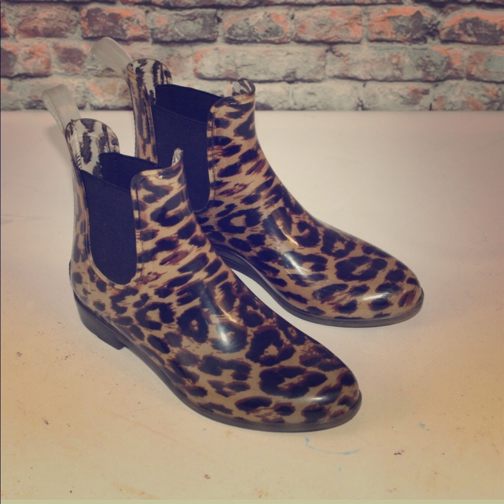 J.Crew Leopard Shortie Rain Boots ☔️